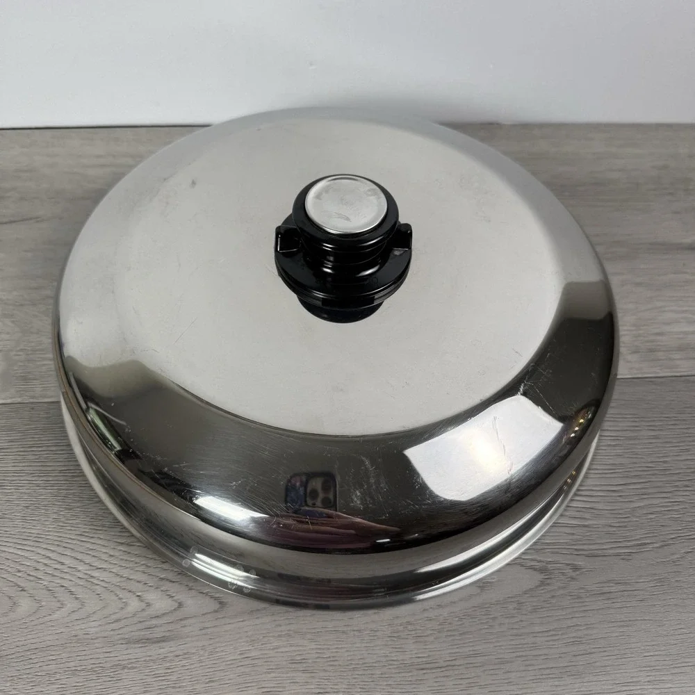 Health Craft Stainless Electric Skillet Automatic Oil Core Silver K7273 USA